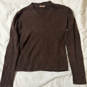 Brown V-Neck Sweater